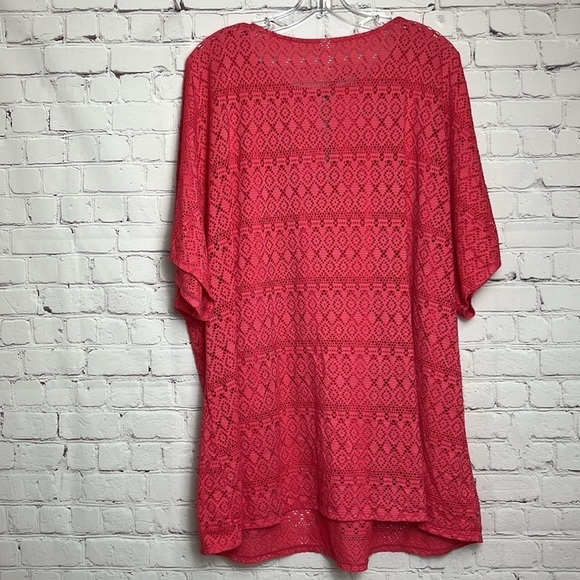 Swim by Cacique Crochet Like Coral Swim Cover Up - Picture 6 of 9